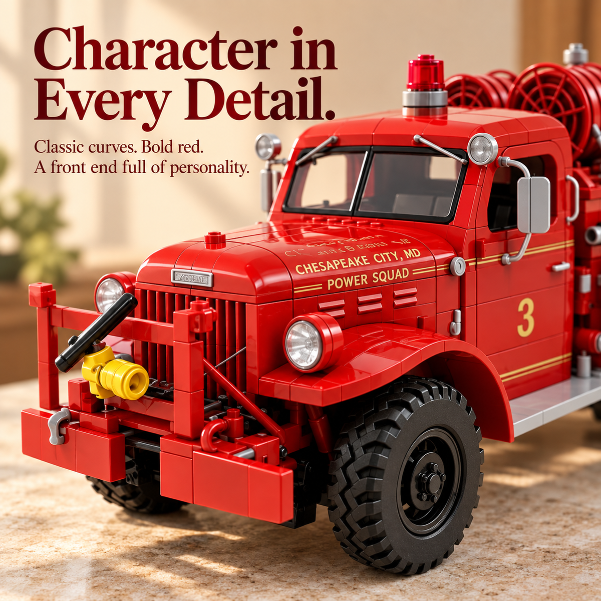🚒1940s Heritage Fire Engine Building Set – Collector Edition