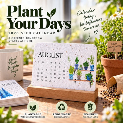 🌱 2027 Plantable Seed Calendar – Grow Flowers, Herbs & New Memories Month by Month