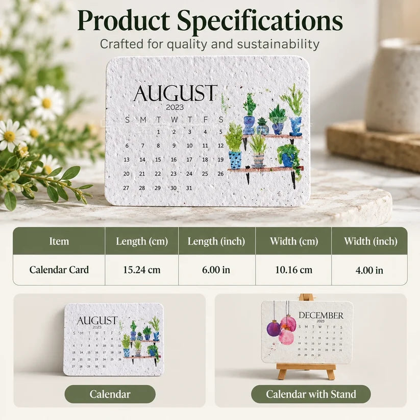 🌱 2027 Plantable Seed Calendar – Grow Flowers, Herbs & New Memories Month by Month