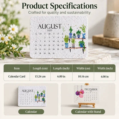 🌱 2027 Plantable Seed Calendar – Grow Flowers, Herbs & New Memories Month by Month
