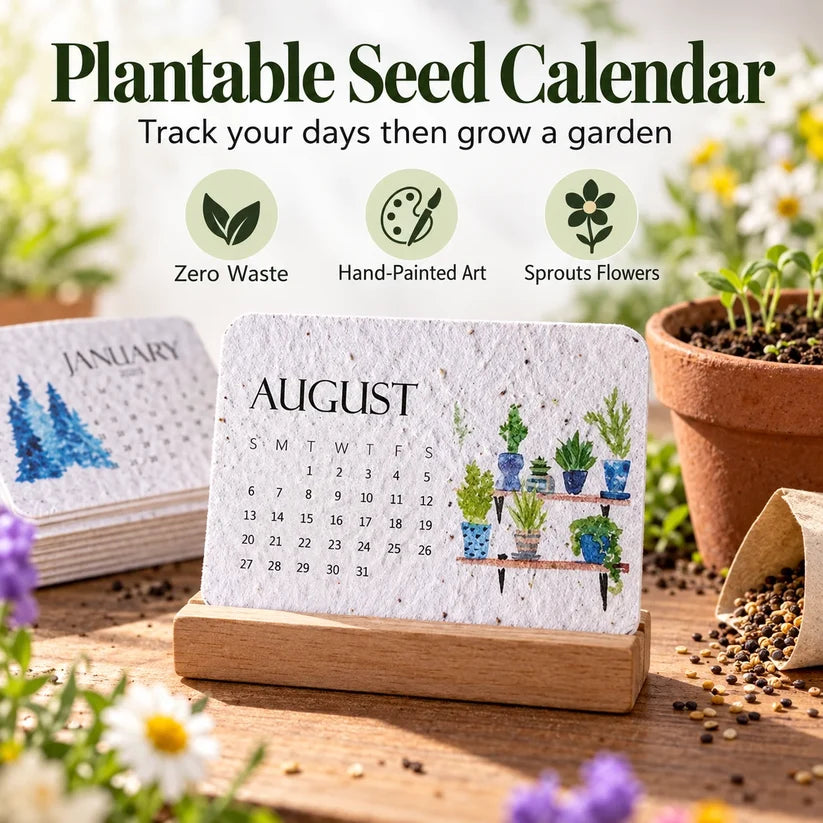 🌱 2027 Plantable Seed Calendar – Grow Flowers, Herbs & New Memories Month by Month