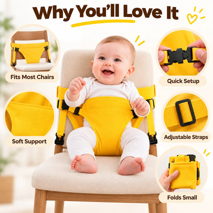 Portable baby chair harness