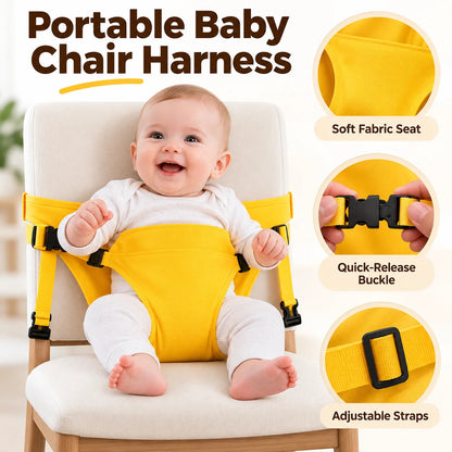 Portable baby chair harness