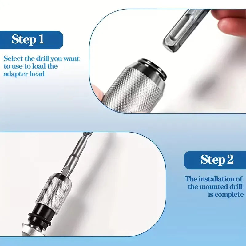 Rotary Hammer Adapter with Impact Drill Bits Set