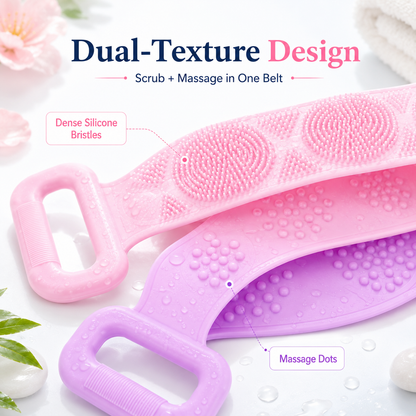 Silicone Body Scrubber Belt – Deep Cleanse & Exfoliate🧼