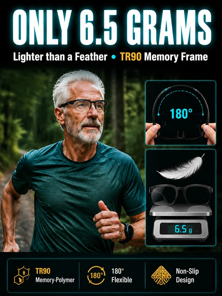 🚀 AI-Powered Smart Translation Bluetooth Glasses with 4K POV Camera 🌐