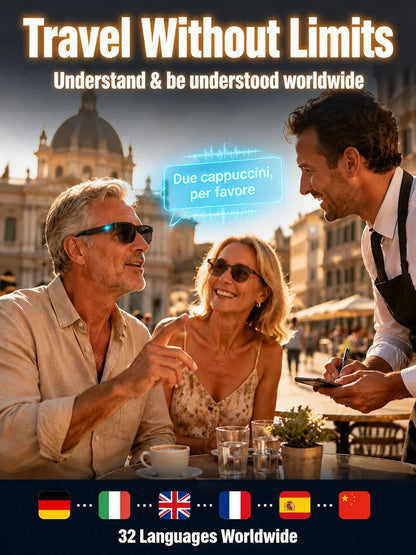 🚀 AI-Powered Smart Translation Bluetooth Glasses with 4K POV Camera 🌐