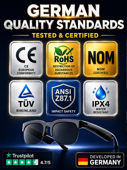 🚀 AI-Powered Smart Translation Bluetooth Glasses with 4K POV Camera 🌐