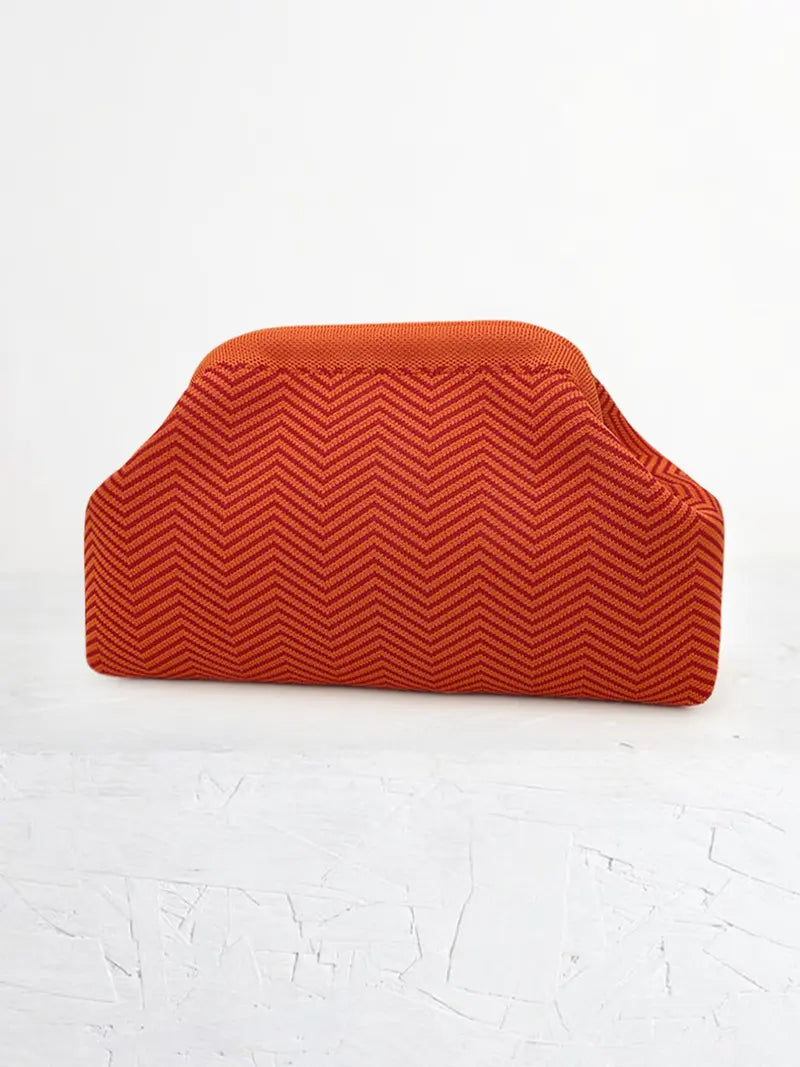 Women's Striped/diamond Dot Cloud Handbag