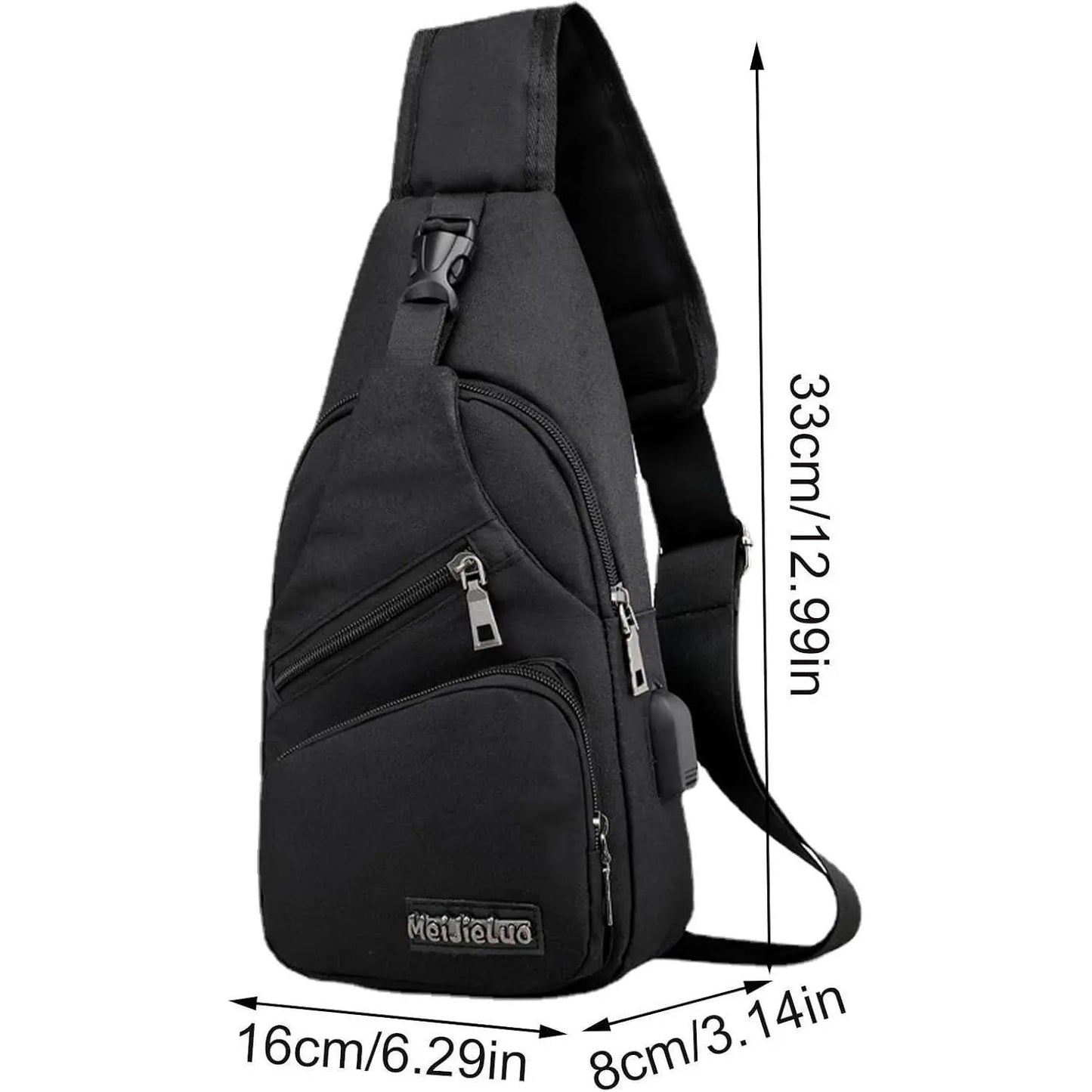 Men's Waterproof Oxford Sling Chest Bag for Travel & Daily Use