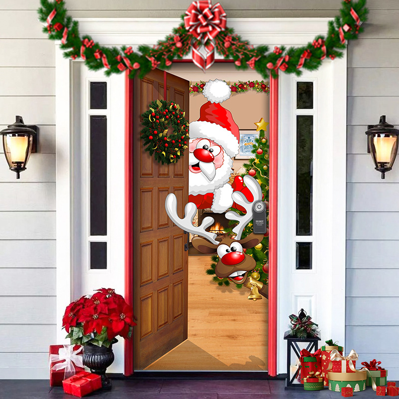 🎄🎅 Christmas Door Cover – Instant Holiday Cheer!