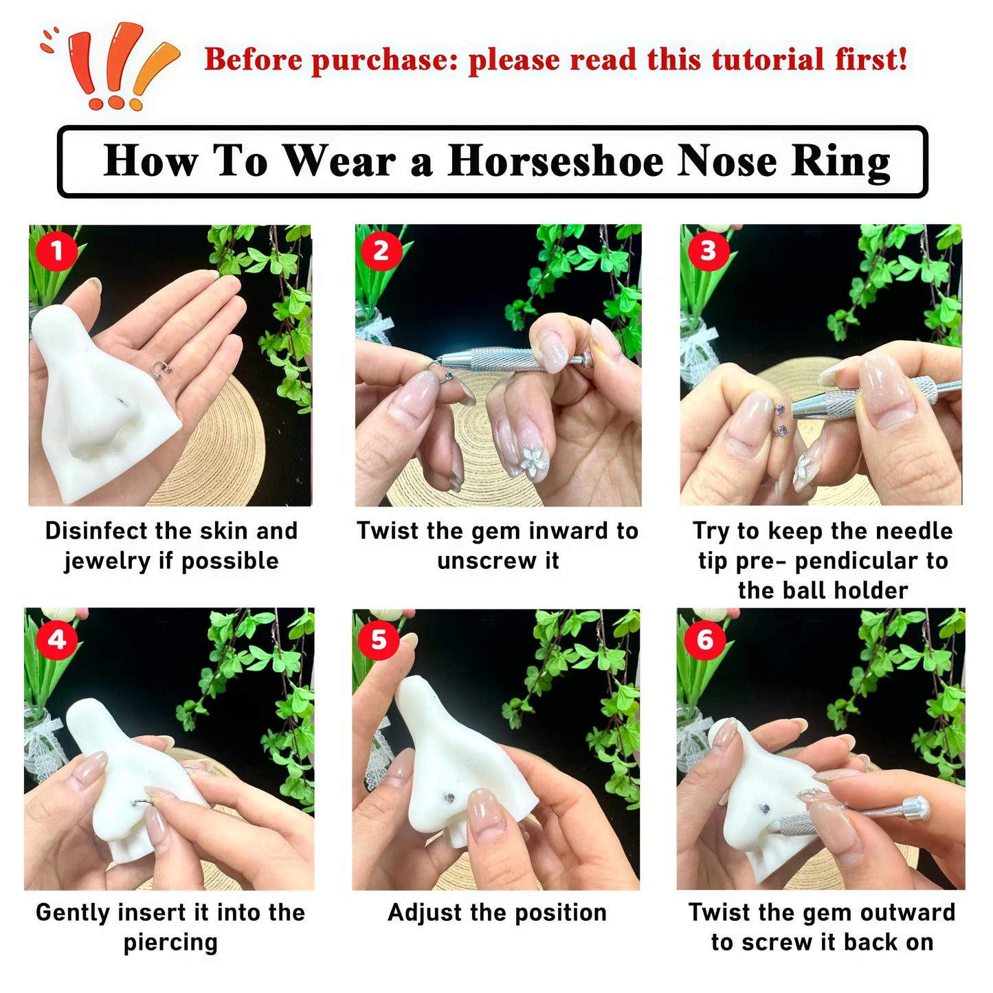 Horseshoe Nose Rings