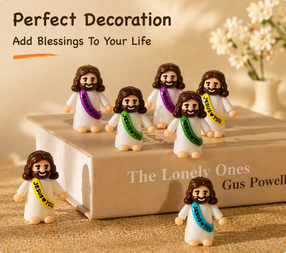 30 Pcs Colorful Mini Jesus Rubber Figurines