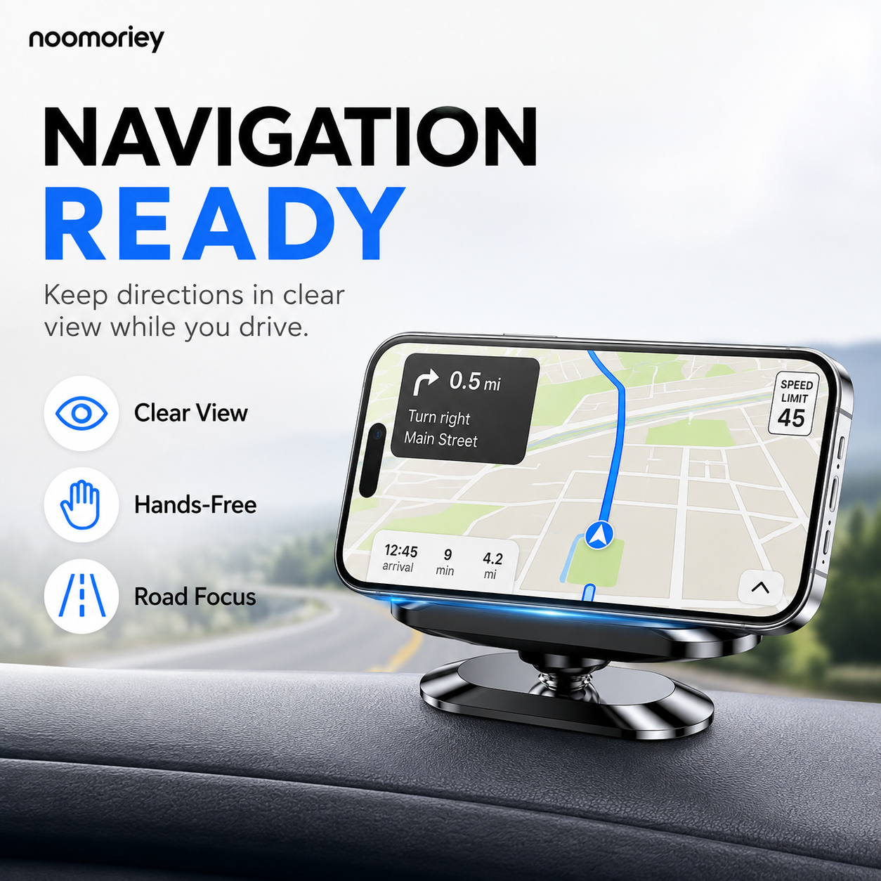 360° Magnetic Car Phone & Tablet Mount with Suction Cup