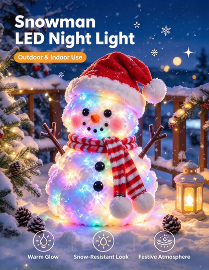 🔥 LAST DAY 49% OFF 🔥 Glowing Snowman Plush | Light-Up Christmas Tabletop Decoration 🎄⛄️