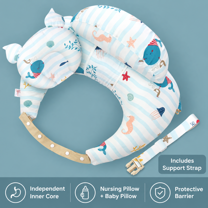 💗 Wearable Nursing Pillow – Wraparound Feeding Cushion with Adjustable Strap