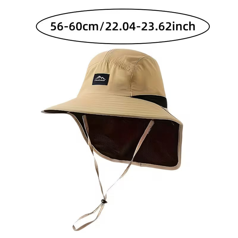 Outdoor Sun Protection Hat - Unisex Summer FishermanHat with Neck Flap | UV-Resistant, Parent-Child Style |Ideal for Camping & Hiking