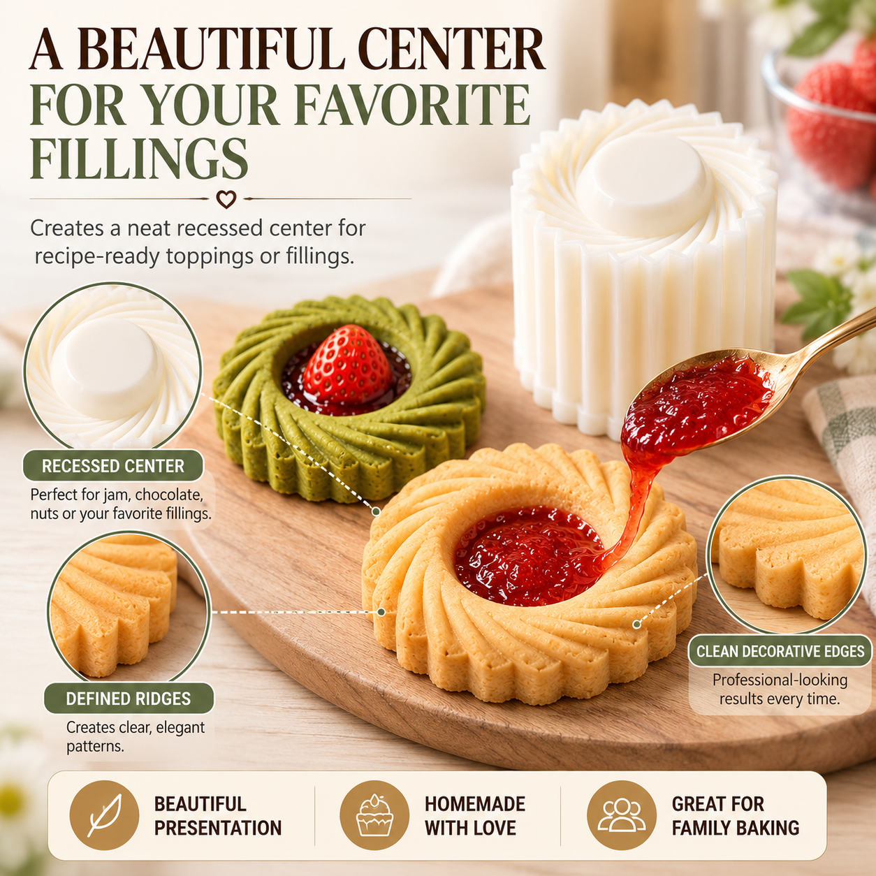 Creative Double-Ended Pastry Mold-2-in-1 Mooncake Cookie Press