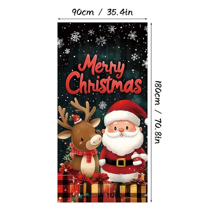 🎄Christmas Door Cover For Instant Holiday Decor✨