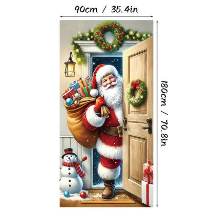 🎄Christmas Door Cover For Instant Holiday Decor✨