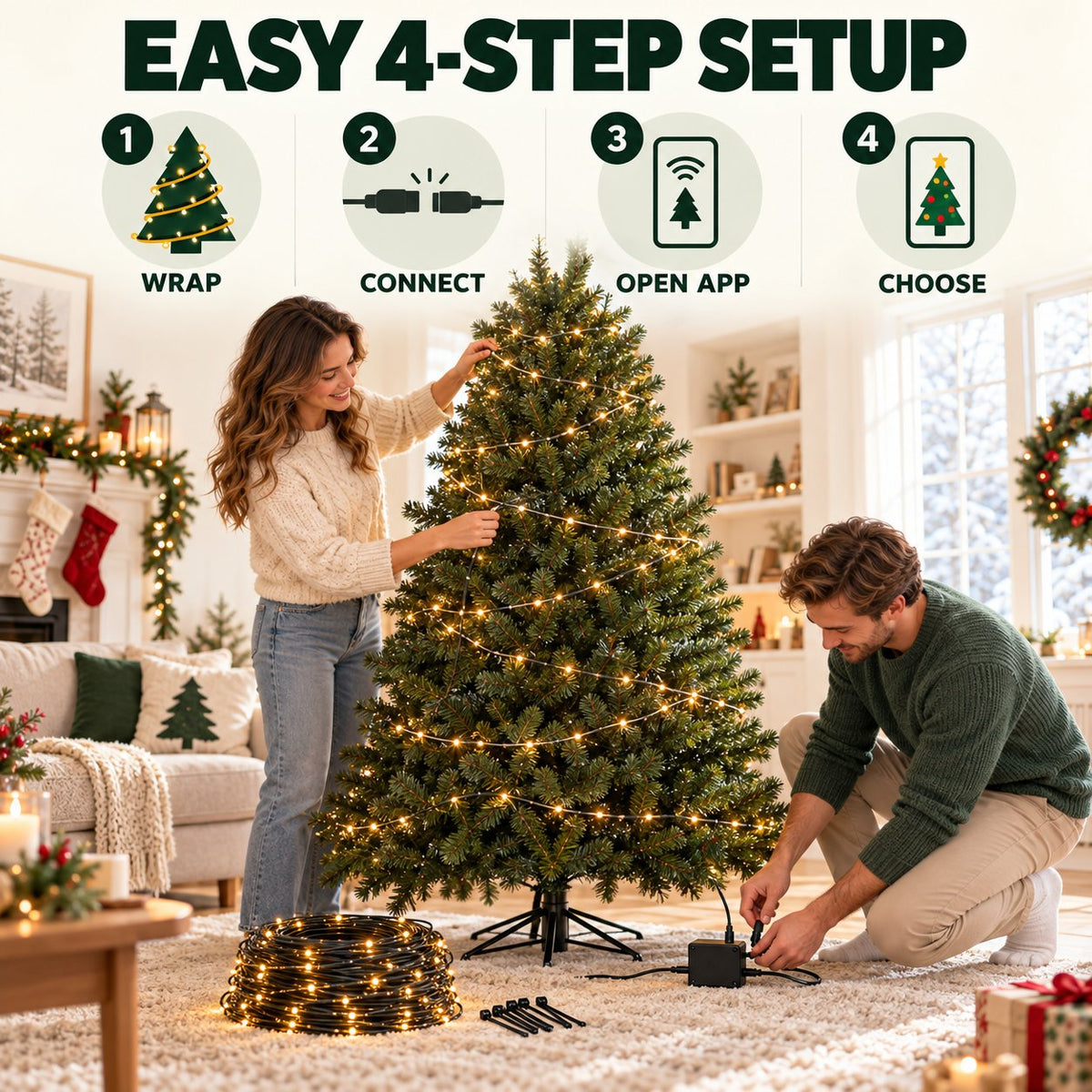 🎄Led Jingles Animated Christmas Tree Lights