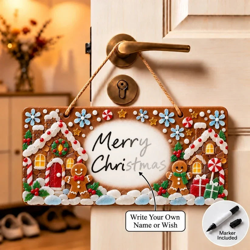 ⏳ Last Day 46% OFF – 🎄 Beginner-Friendly DIY Sea Glass Christmas Hanging Sign Kit | 8 Festive Designs with Handwritten Personalization ✍️