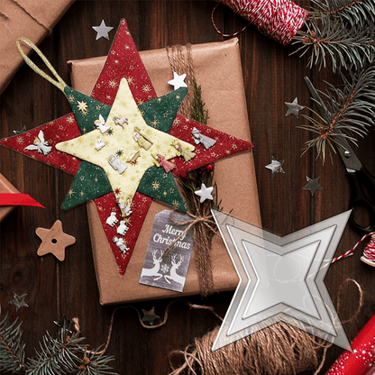 New Christmas Patchwork Star Template Set-- With Instructions
