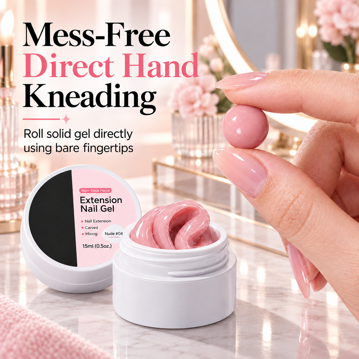✨ Moldable Builder Gel for Nail Extensions & 3D Nail Art