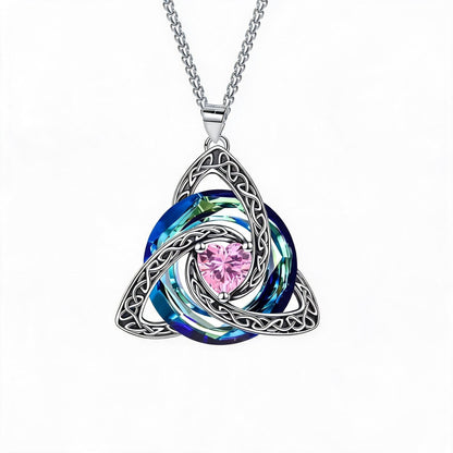 ✨ Birthstone Celtic Trinity Knot Necklace – Meaningful Irish Knot Pendant for Women, Anniversary & Birthday Gift