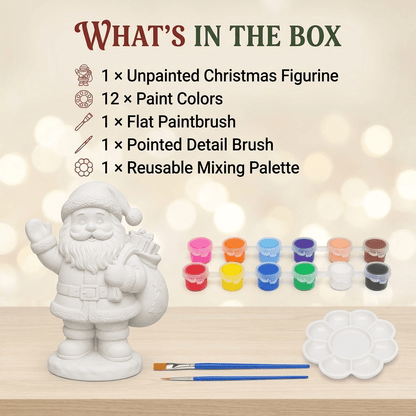 '- 🎨 Beginner-Friendly DIY Christmas Figurine Painting Kit | Create Your Own Festive Holiday Decorations 🎄💕