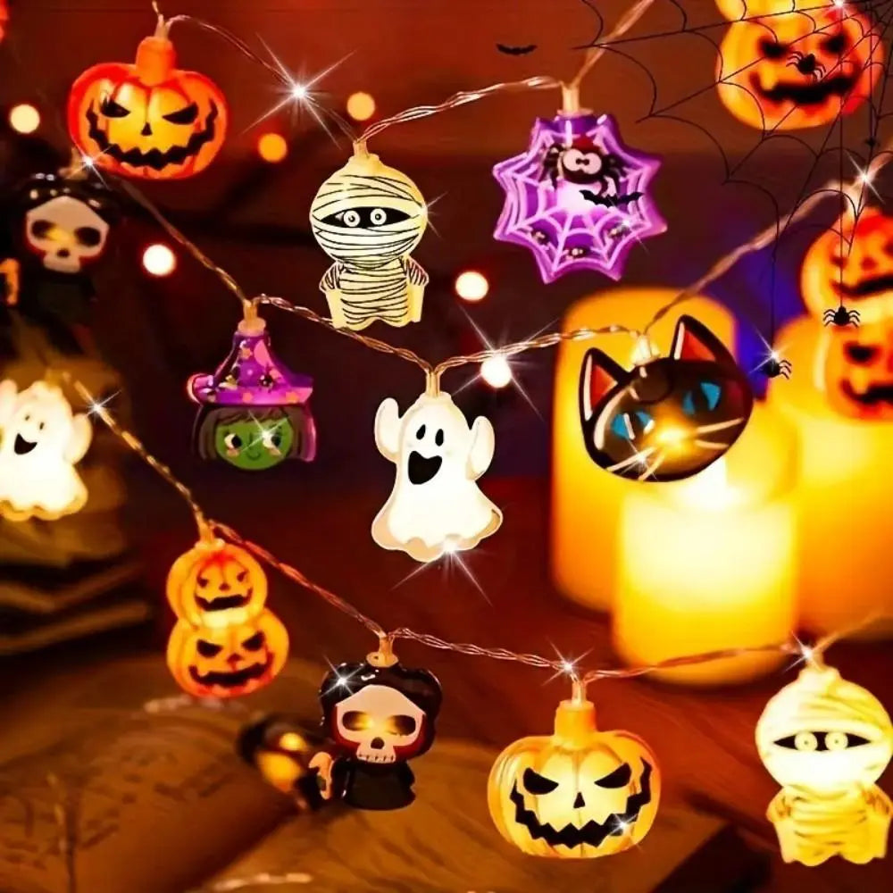 USB-Powered Pumpkin LED String Lights