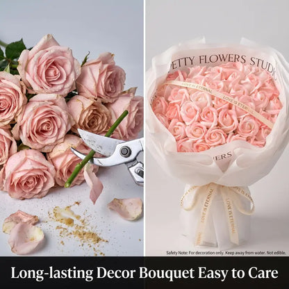 52 Roses Soap Flower Bouquet with LED Lights