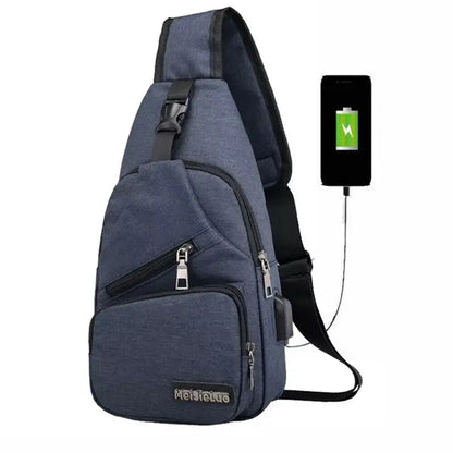 Men's Waterproof Oxford Sling Chest Bag