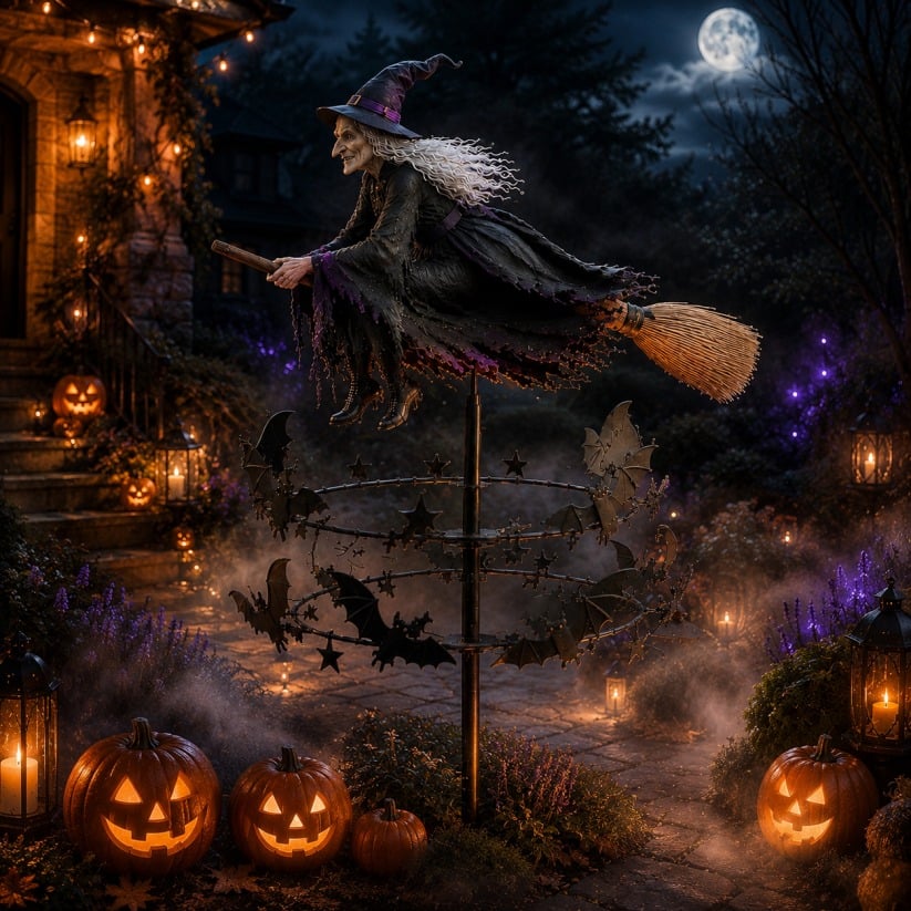 Halloween Early Bird Special🧙‍♀️ The Enchanted Witch Garden Wind Spinner