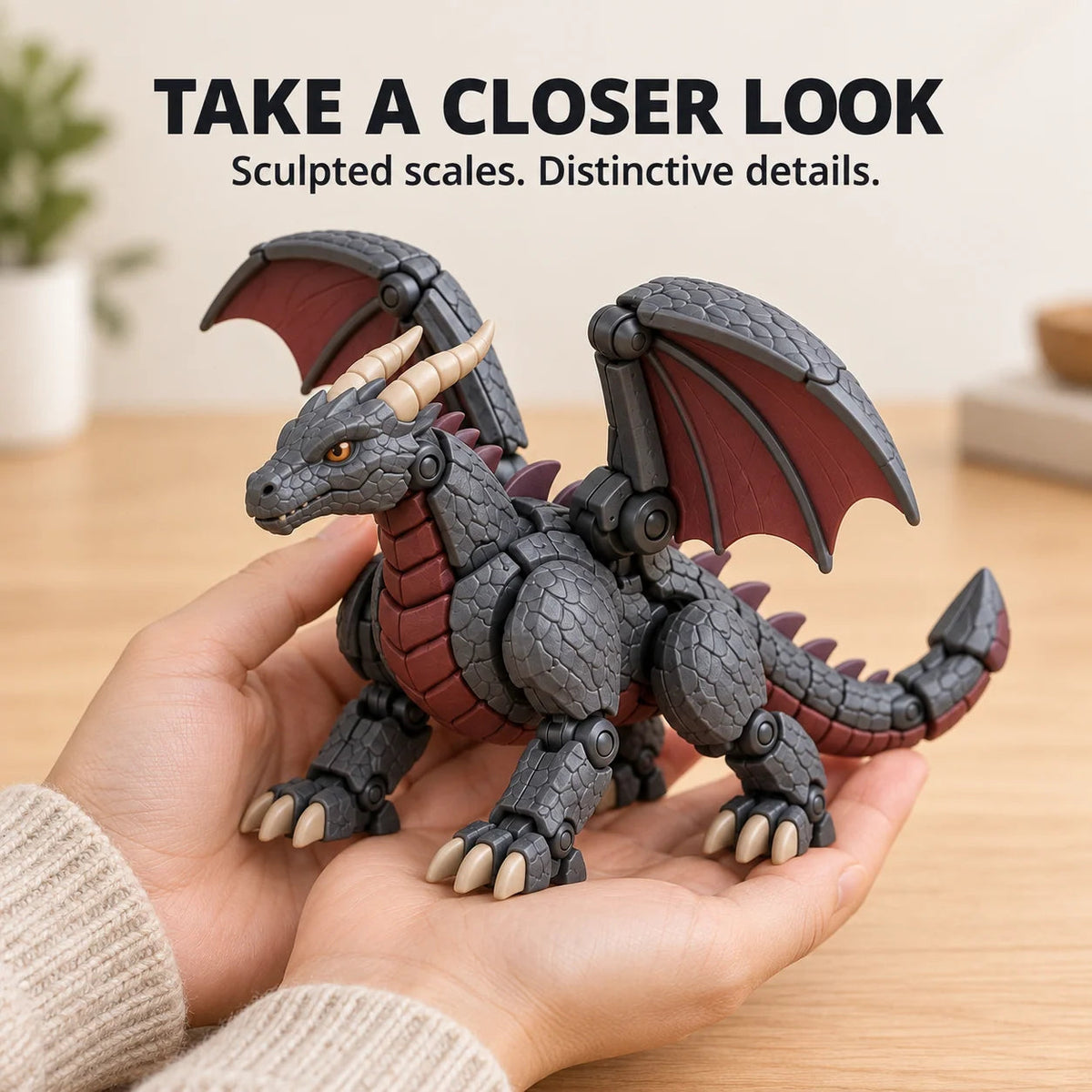 🔥🐉 Guardian Dragon Egg — Transforming Dragon Figure with Sculpted Details