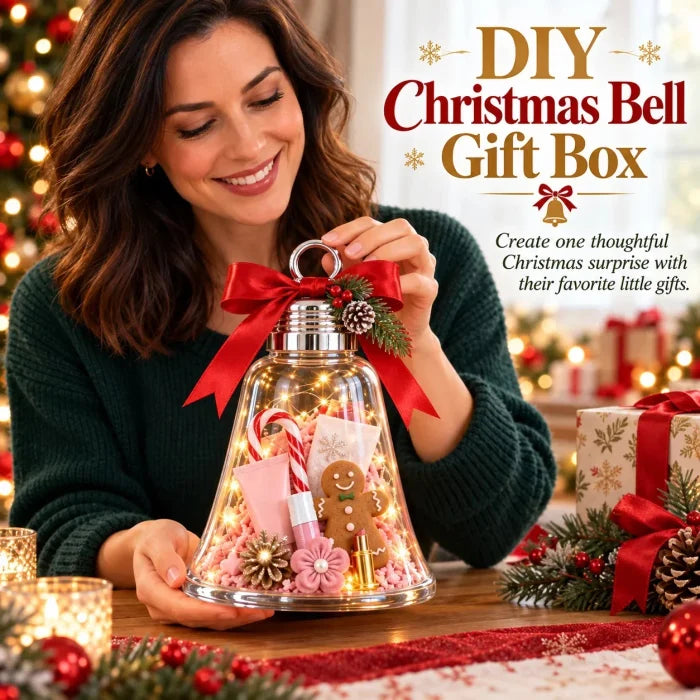 🎄 DIY Christmas Bell Gift Box – Clear Fill-Your-Own Container for Personalized Holiday Surprises 🎁