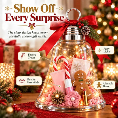 🎄 DIY Christmas Bell Gift Box – Clear Fill-Your-Own Container for Personalized Holiday Surprises 🎁