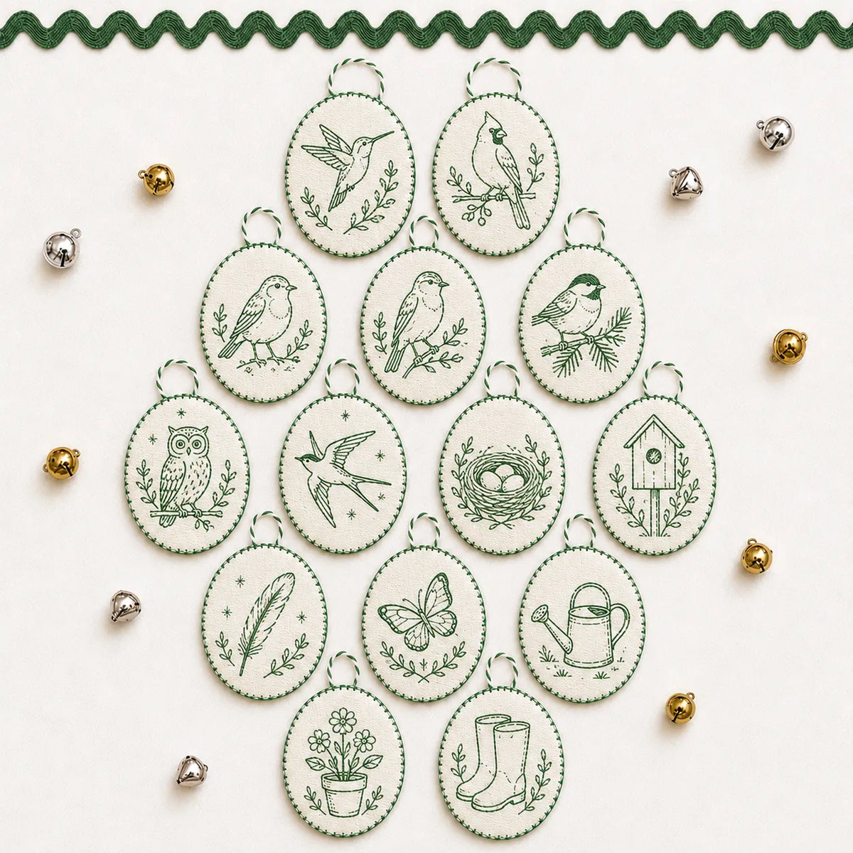 🧵Beginner-Friendly DIY Heirloom Oval Embroidery Ornament Kit Collection | Complete Kit with All Tools & Step-by-Step Guide Included 💕