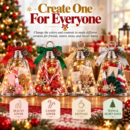 🎄 DIY Christmas Bell Gift Box – Clear Fill-Your-Own Container for Personalized Holiday Surprises 🎁