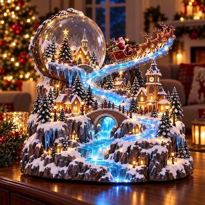 Santa’s Winter Journey | Illuminated Snow Globe Village