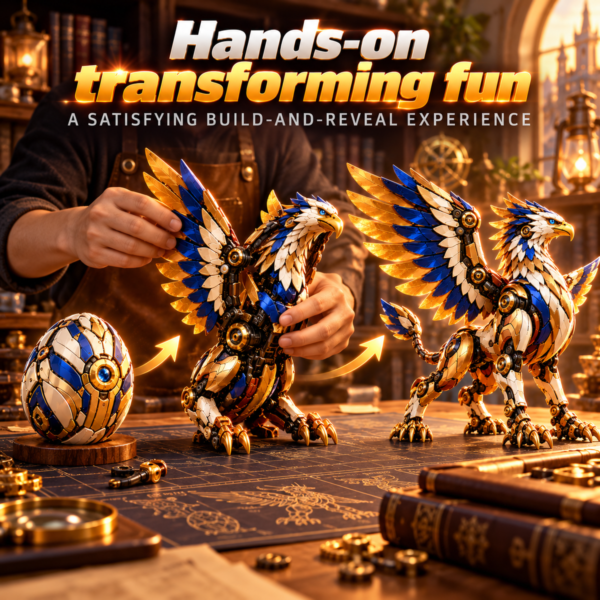 🦅 2-in-1 Transforming Mechanical Griffin Egg – Winged Fantasy Figure🎁