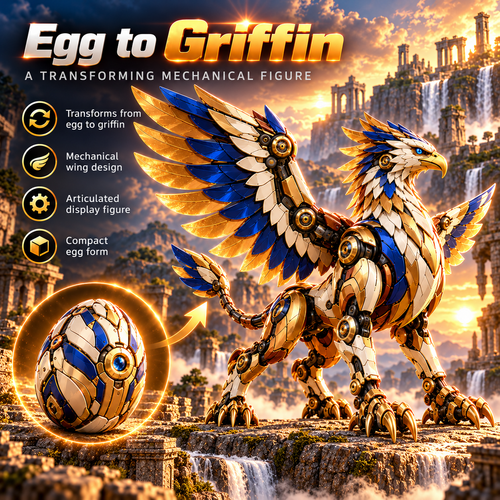🦅 2-in-1 Transforming Mechanical Griffin Egg – Winged Fantasy Figure🎁