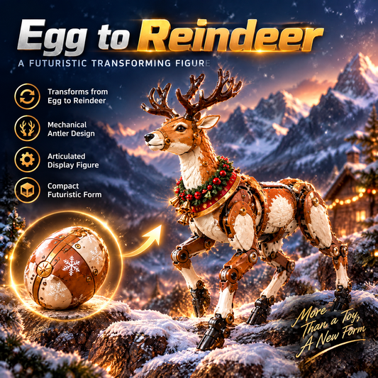 🎄🦌 ReindeerMorph – Egg to Christmas Reindeer Transforming Mechanical Toy