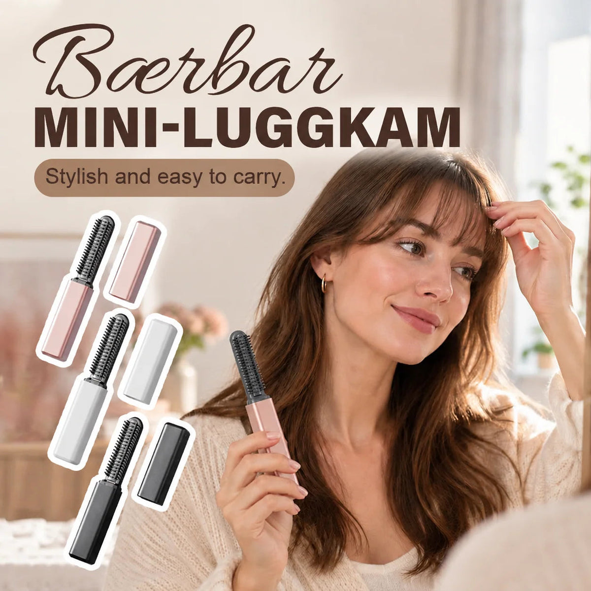 🔥 Compact Wireless Hot Comb – Handy Bang Styling Companion!