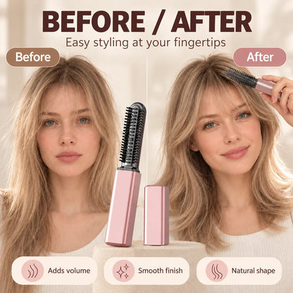 Last Day 49% OFF 🔥 Compact Wireless Hot Comb – Handy Bang Styling Companion!