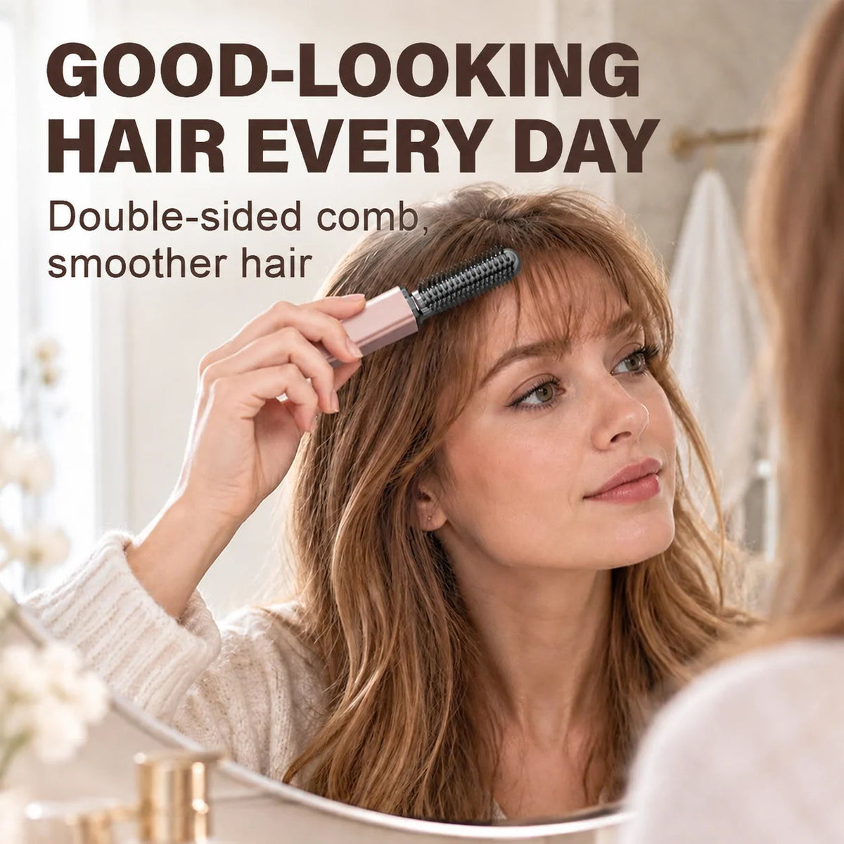 🔥 Compact Wireless Hot Comb – Handy Bang Styling Companion!