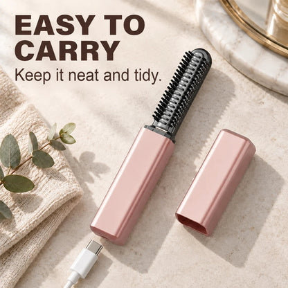 🔥 Compact Wireless Hot Comb – Handy Bang Styling Companion!