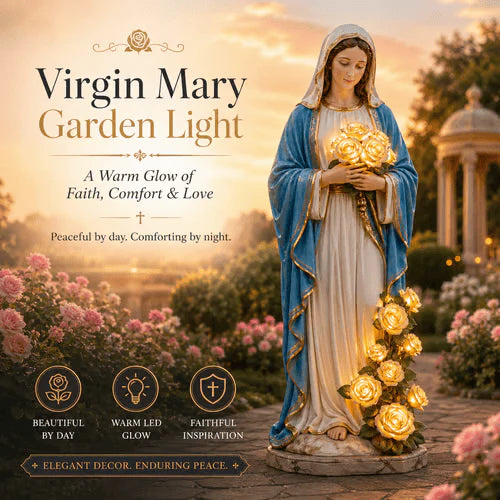 🔥Last Day 49% OFF 💗 Blessed Light of Jesus & Virgin Mary Garden Sculpture💛