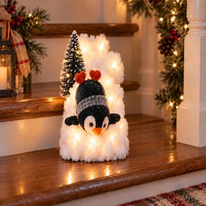🐧 Penguin Christmas Stair Snow Decor | A Cozy Penguin Christmas Story ✨