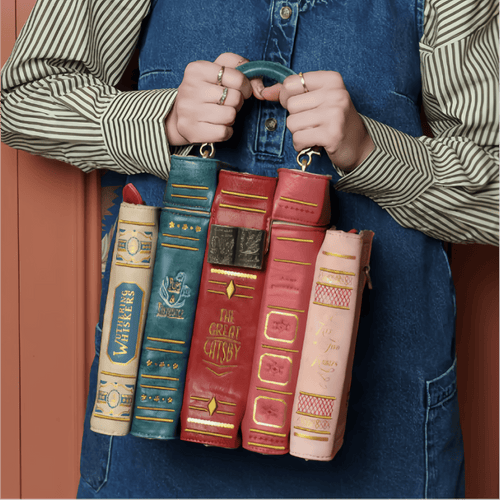 🔥2026 HOT SALE 49% OFF 📚 Vintage Stacked Book Novelty Handbag